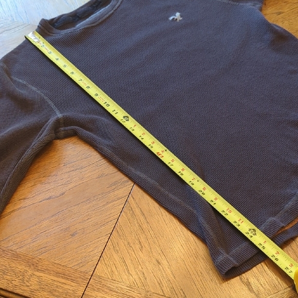 Men's American Eagle Outfitters Brown Waffle knit Long Sleeve Tee - Picture 6 of 7